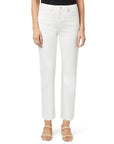 High Rise Straight White Denim - Chatsworth Boutique