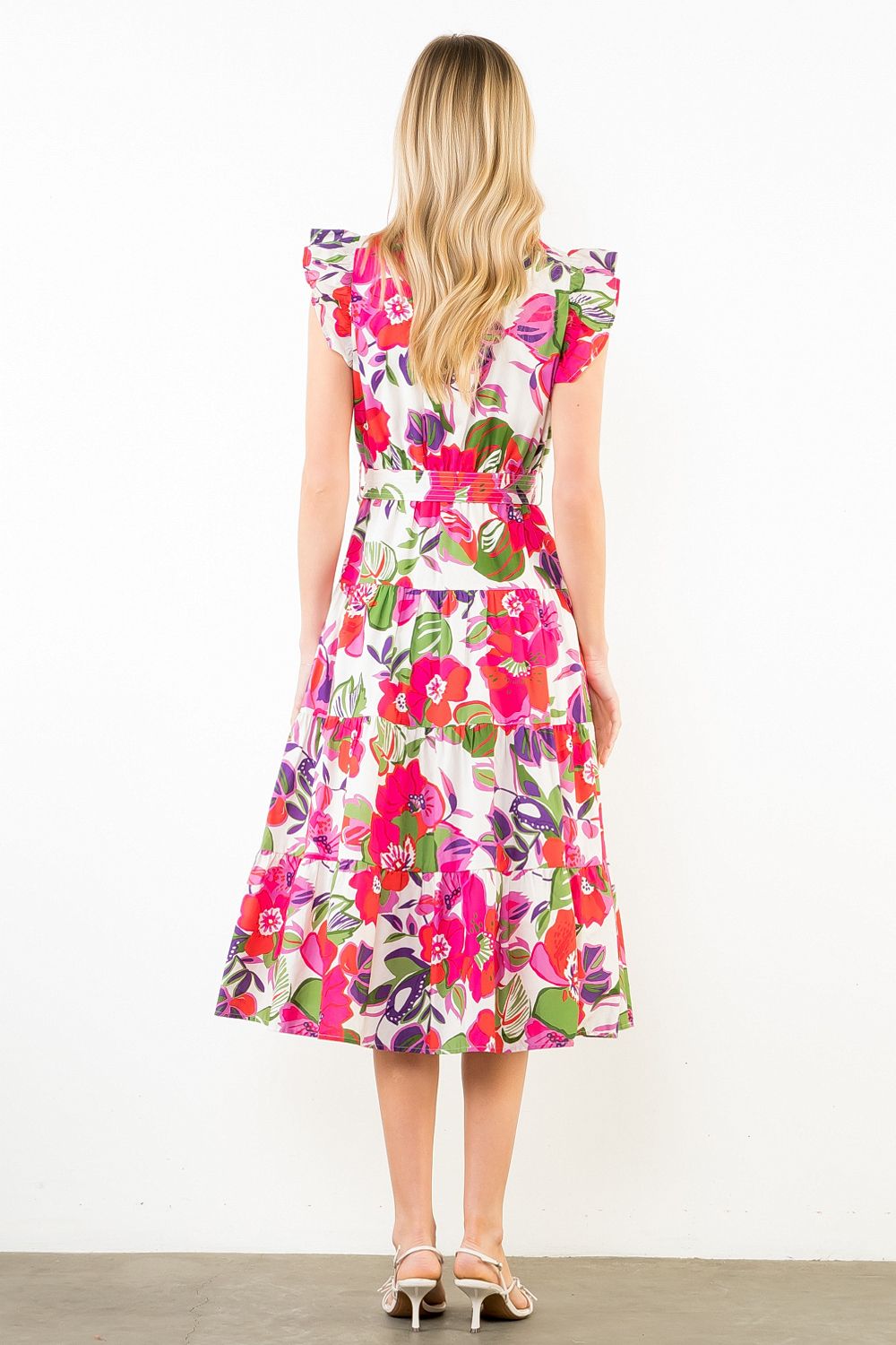 Short Sleeve Floral Dress