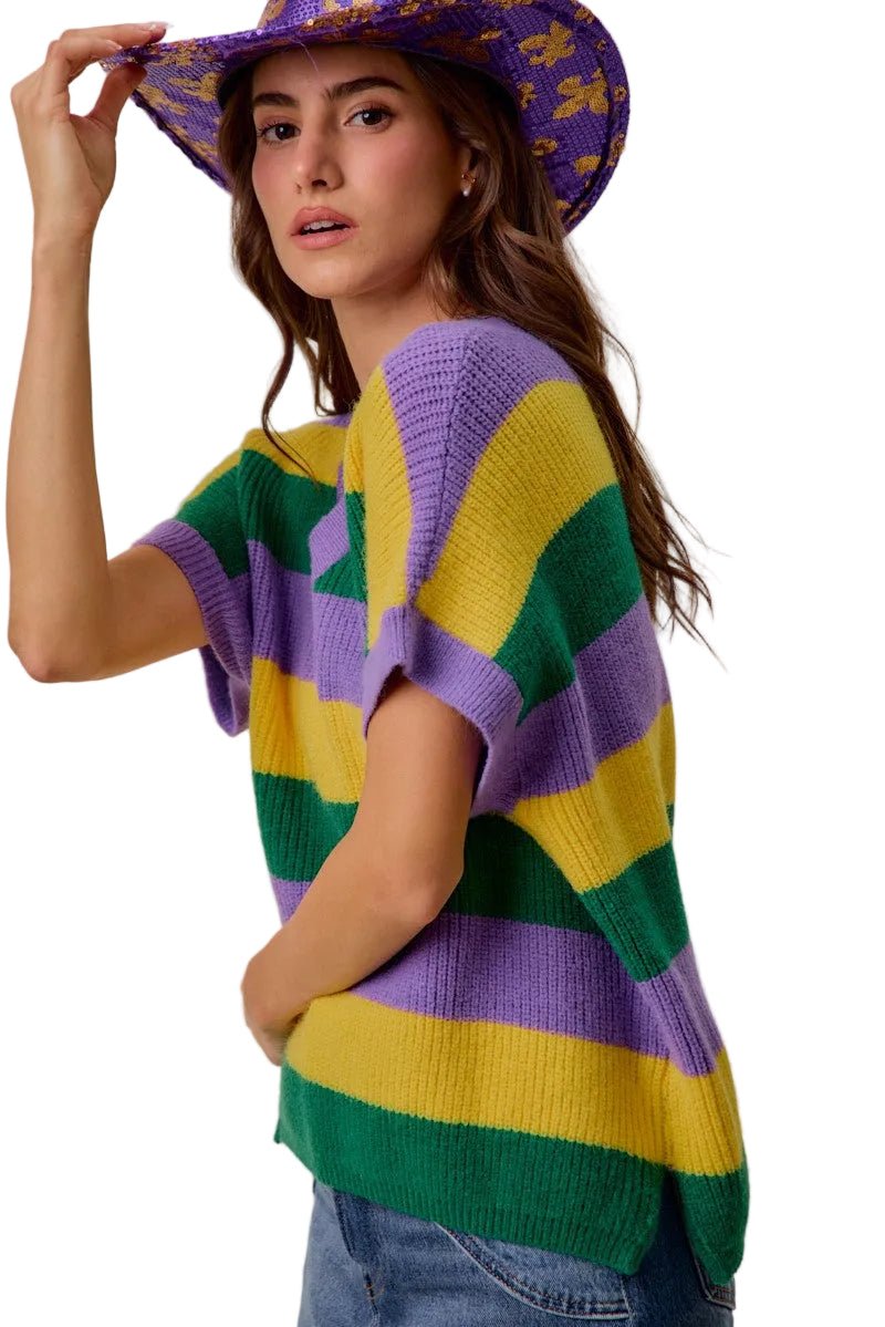 Krewe Stripe Sweater - Chatsworth Boutique