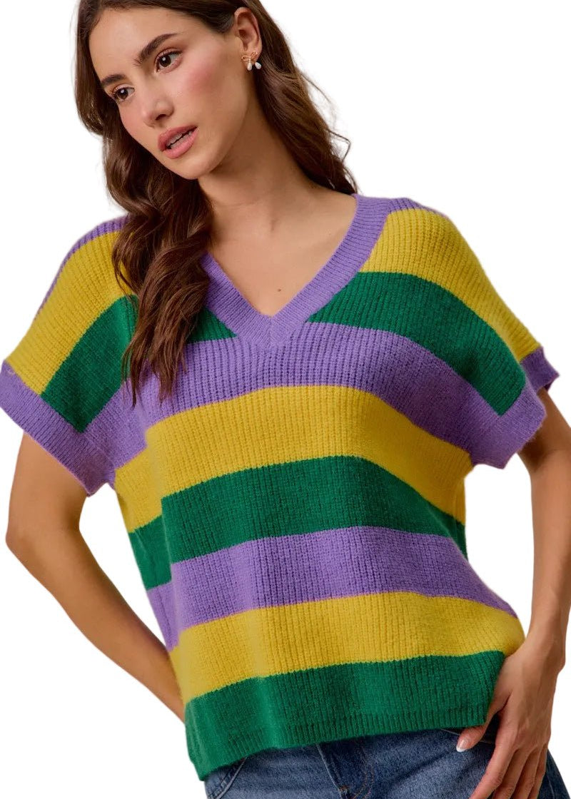 Krewe Stripe Sweater - Chatsworth Boutique