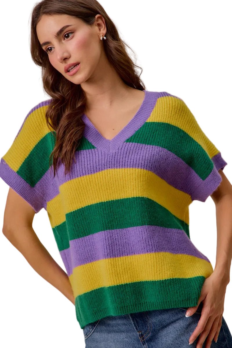 Krewe Stripe Sweater - Chatsworth Boutique
