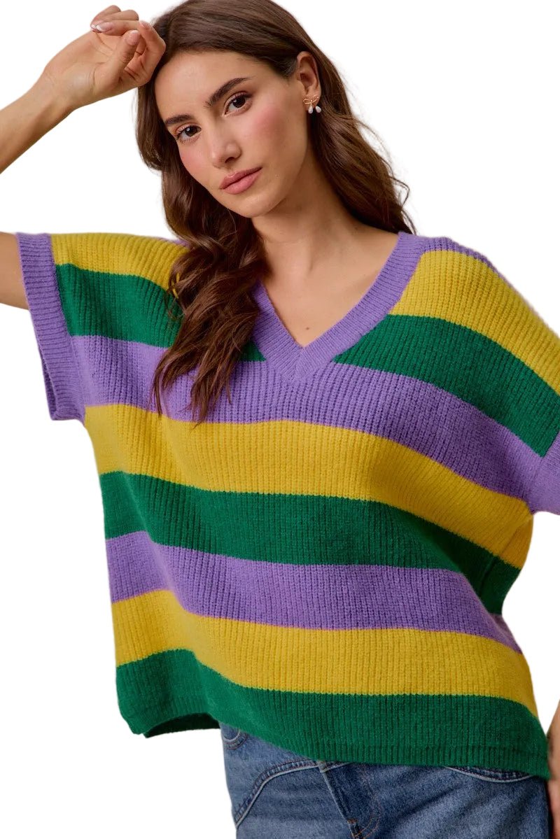 Krewe Stripe Sweater - Chatsworth Boutique