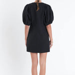 Laced Up Puffed Sleeve Mini Dress - Chatsworth Boutique