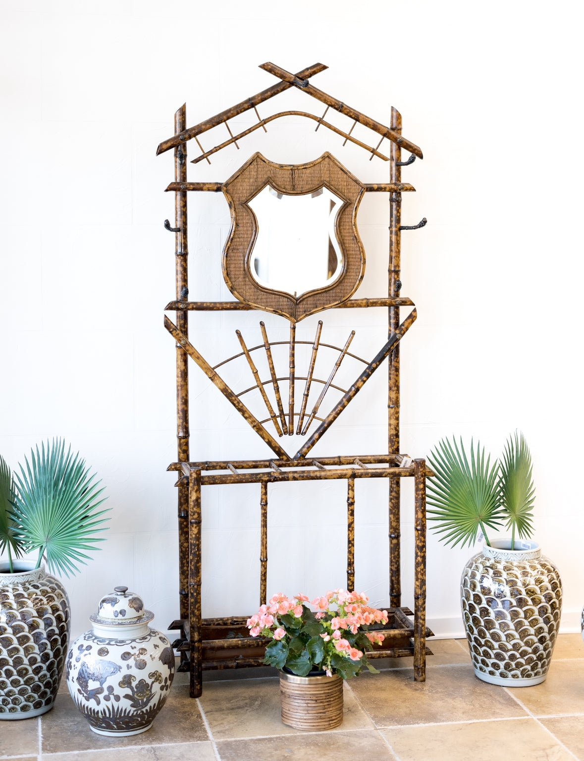 Late 19th c. Bamboo Hall Stand - Chatsworth Boutique