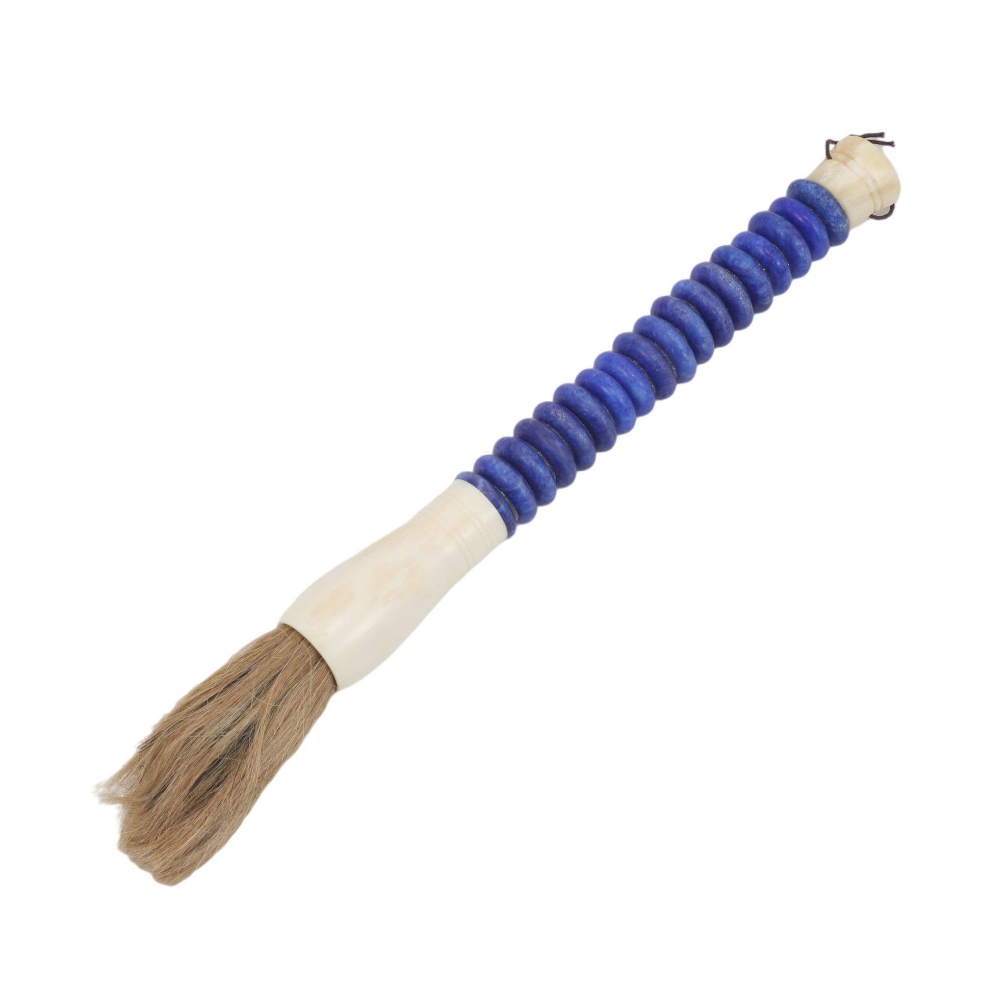 Lavender Blue Jade Jade Disc Calligraphy Brush - Chatsworth Boutique
