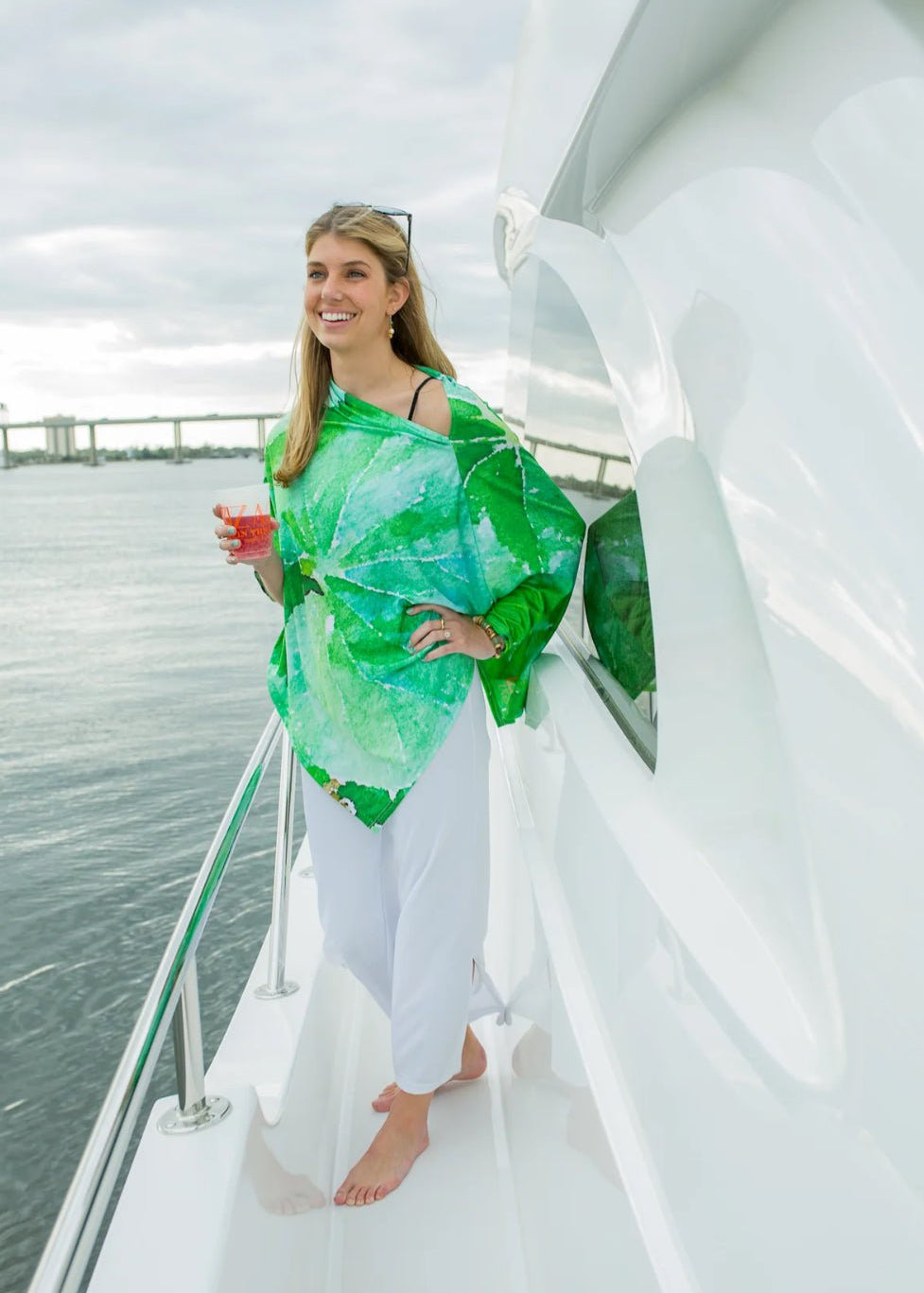 Leafy Green Party Poncho - Chatsworth Boutique