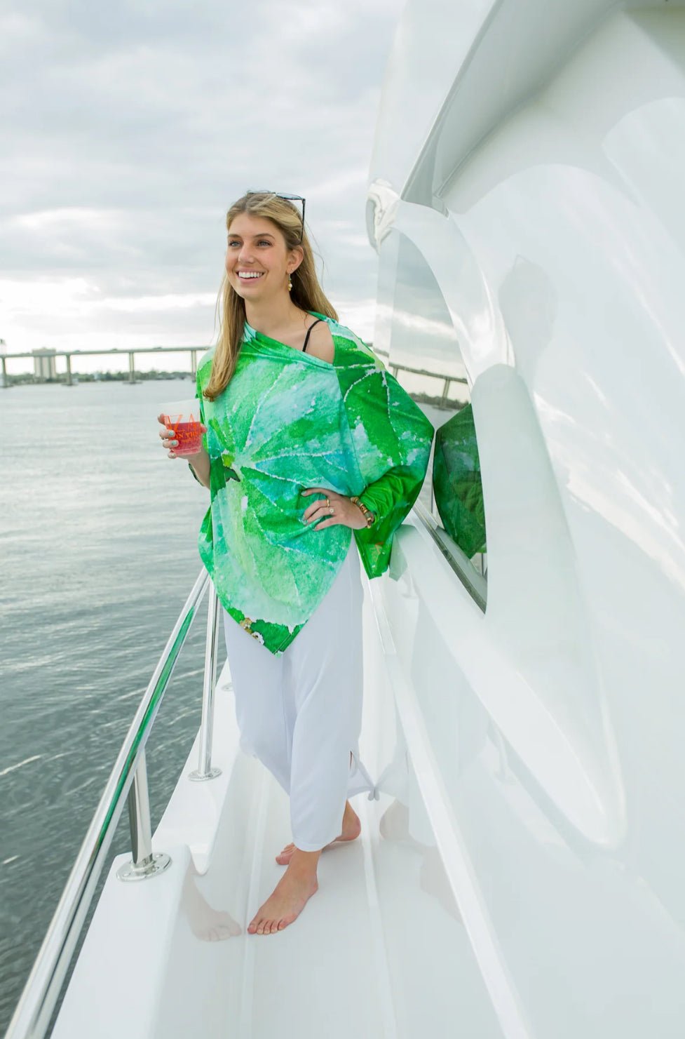 Leafy Green Party Poncho - Chatsworth Boutique