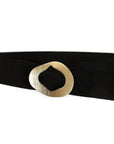 Leather Belt W/ Gold Buckle - Chatsworth Boutique