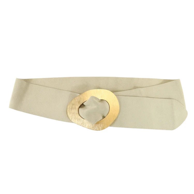 Leather Belt W/ Gold Buckle - Chatsworth Boutique