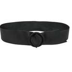 Leather Belt W/ Round Leather Buckle - Chatsworth Boutique