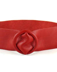Leather Belt W/ Round Leather Buckle - Chatsworth Boutique