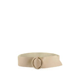 Leather Belt W/ Round Leather Buckle - Chatsworth Boutique