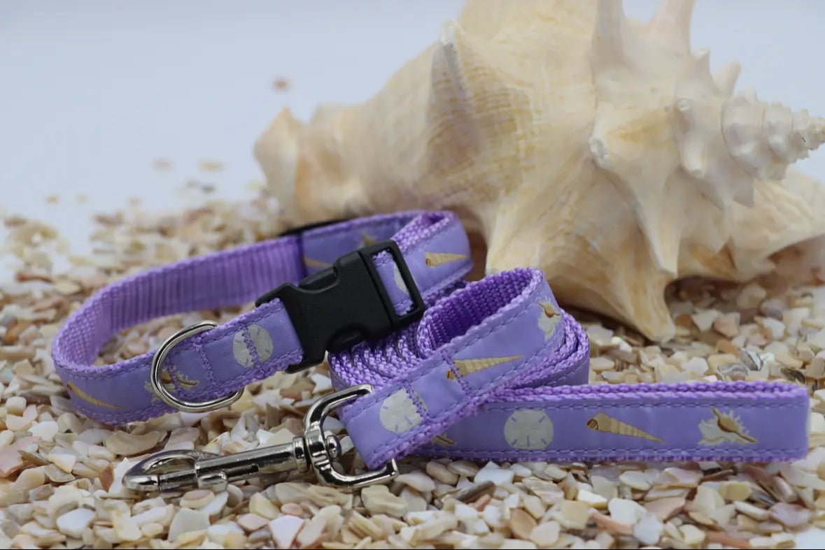 Lilac Seashell Dog Collar - Chatsworth Boutique