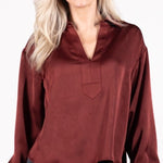 Lilah Bordeaux Blouse - Chatsworth Boutique