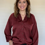 Lilah Bordeaux Blouse - Chatsworth Boutique