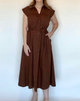 Linen Belted Midi Dress - Chatsworth Boutique