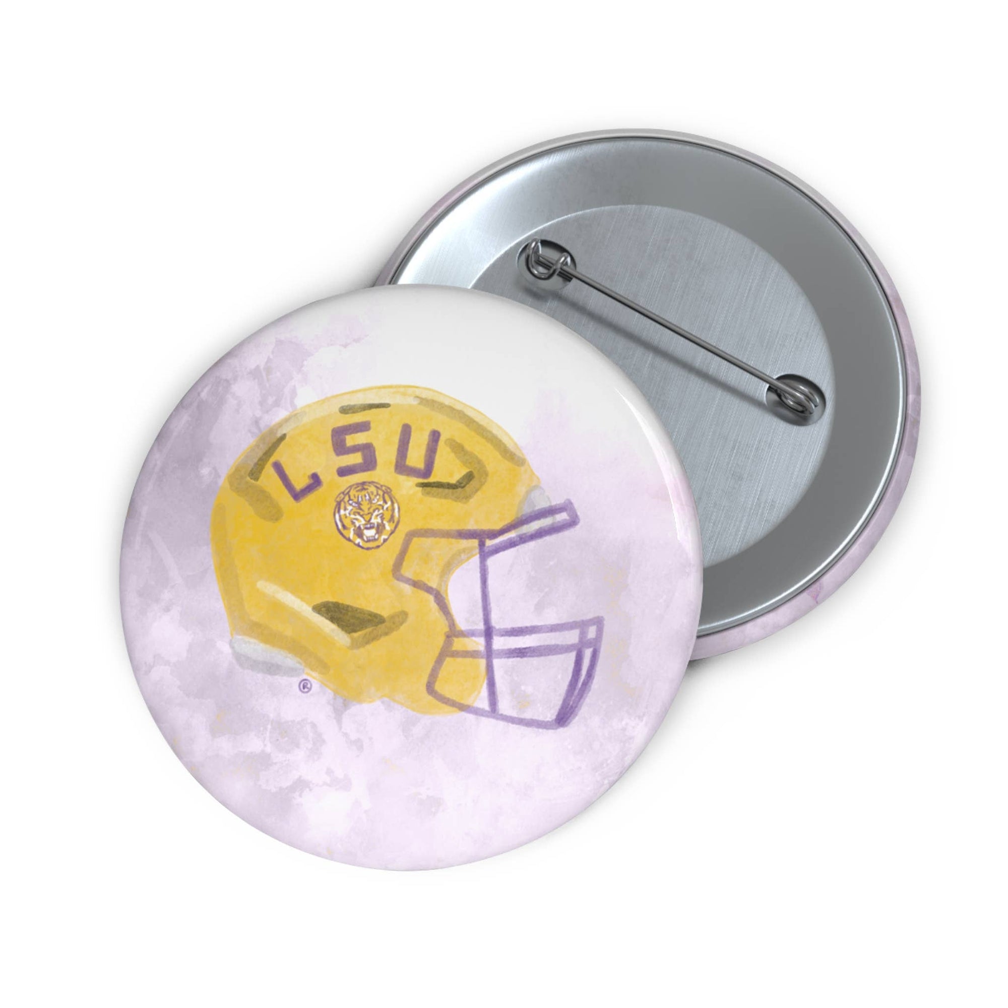 LSU Helmet Game Day Button - Chatsworth Boutique