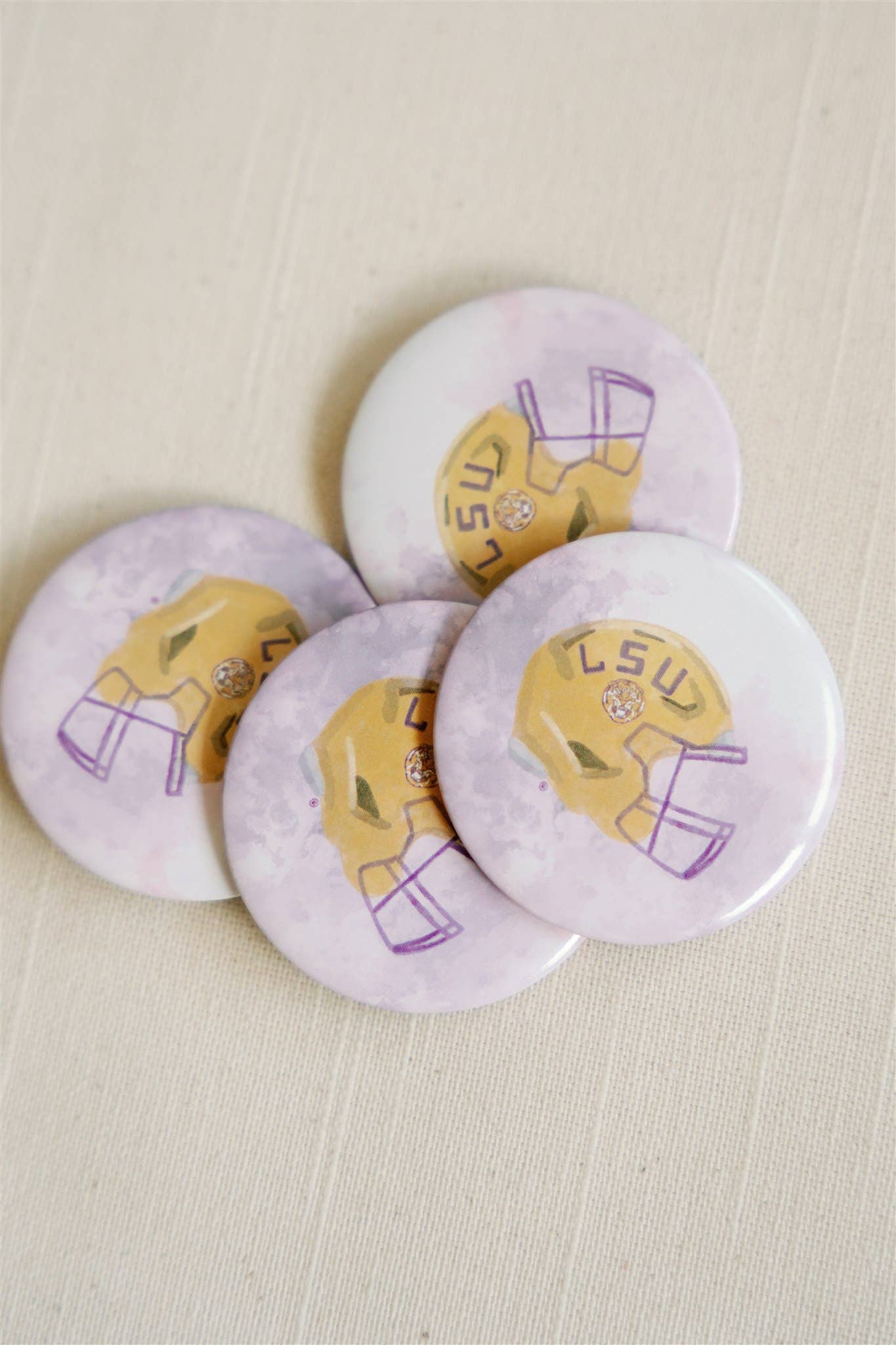 LSU Helmet Game Day Button - Chatsworth Boutique