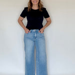Lt. Denim Wide Leg Crop - Chatsworth Boutique