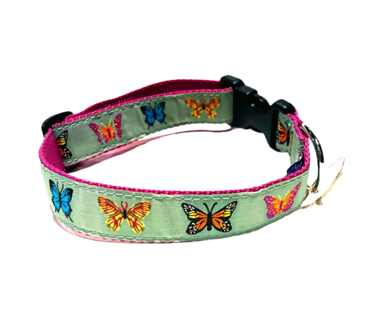 Lt. Green Butterfly Dog Collar - Chatsworth Boutique