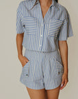 Cypress Shorts Blue Stripe