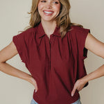 Liv Blouse, Garnet - LaRoque