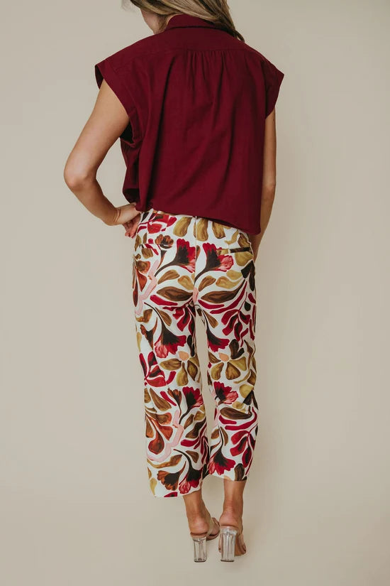 Pearl Pants, Fall Palette, Gold Button Detail - LaRoque