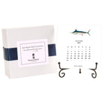 2027 Saltwater Fish Calendar with Easel, Maison de Papier - calendar on gold easel