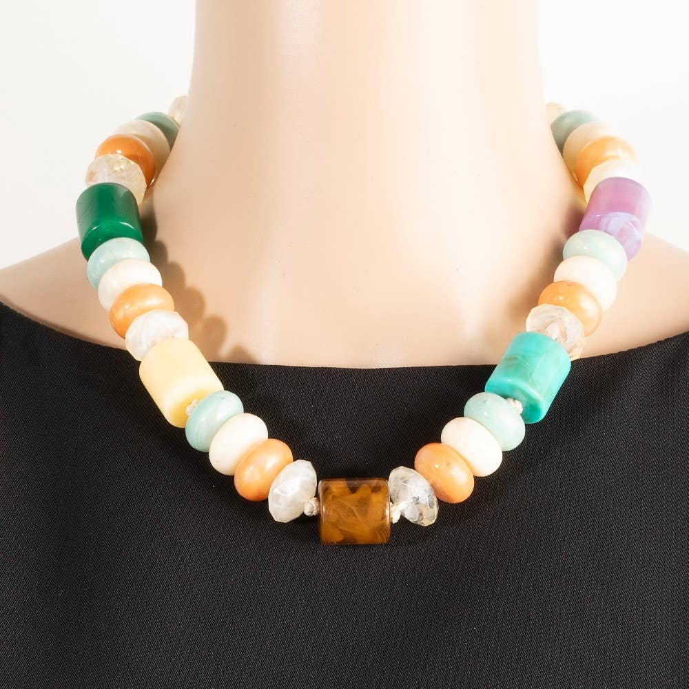 Marble Beaded Necklace - Chatsworth Boutique