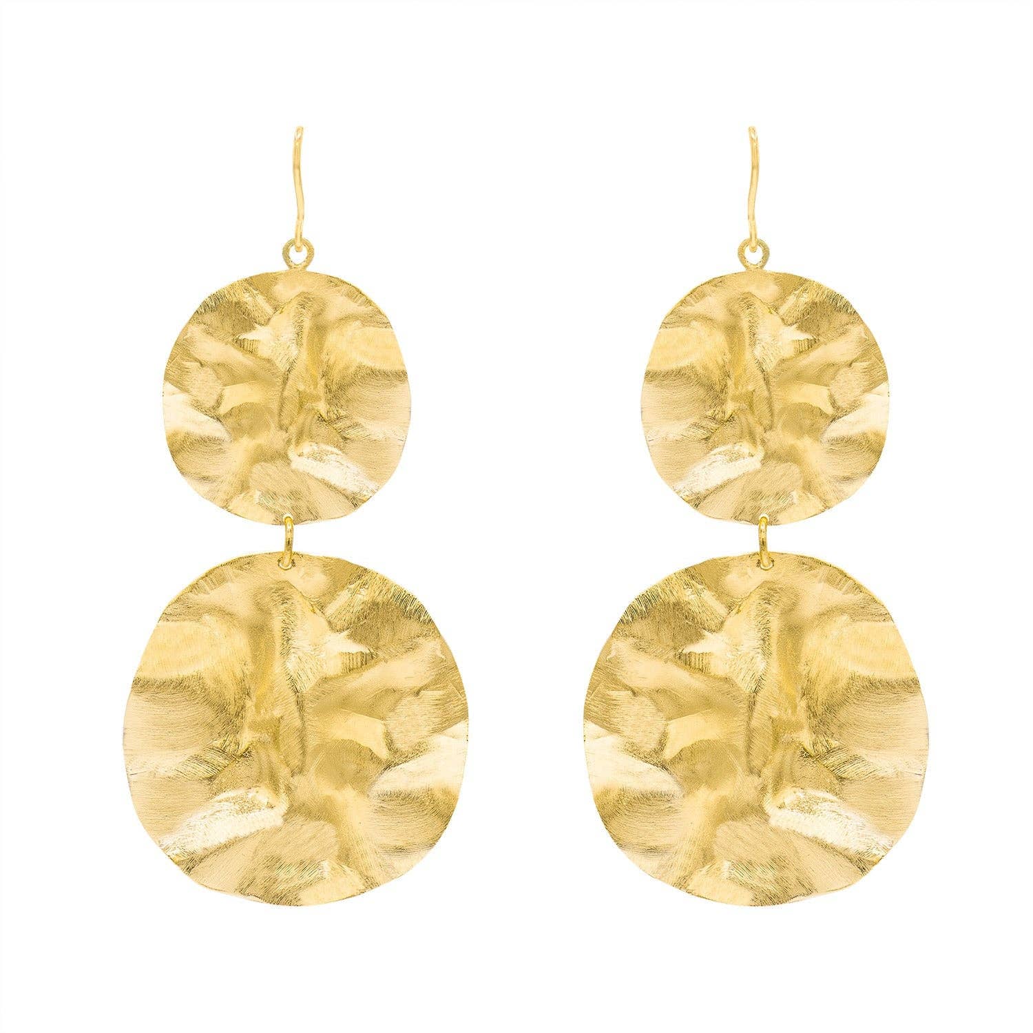 Odette Gold Statement Earrings, Marcia Moran - front view