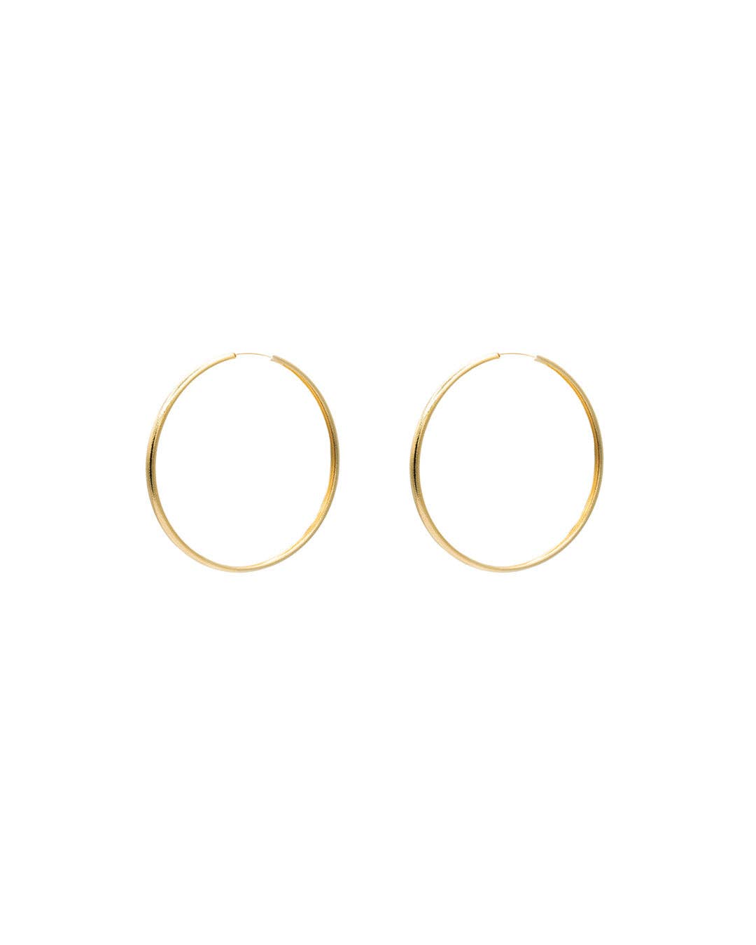 Peyton Gold Hoop Earrings, Marcia Moran - front view