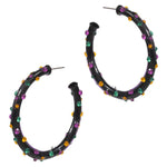 Mardi Gras Rhinestone Hoops - Chatsworth Boutique