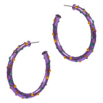 Mardi Gras Rhinestone Hoops - Chatsworth Boutique
