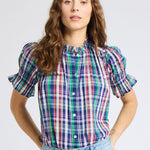Marnie Blouse Ivy Plaid - Chatsworth Boutique