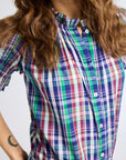 Marnie Blouse Ivy Plaid - Chatsworth Boutique