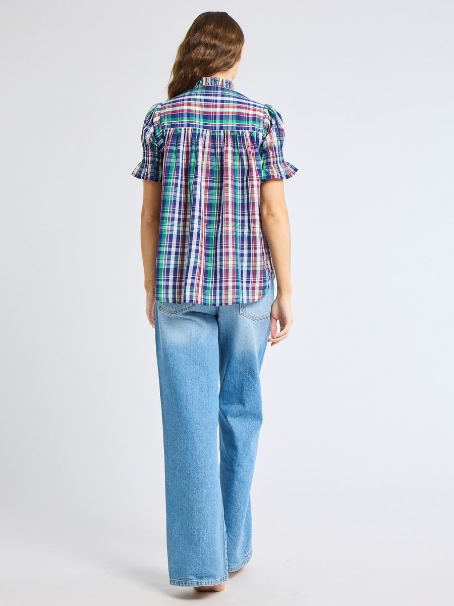 Marnie Blouse Ivy Plaid - Chatsworth Boutique
