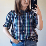 Marnie Blouse Ivy Plaid - Chatsworth Boutique