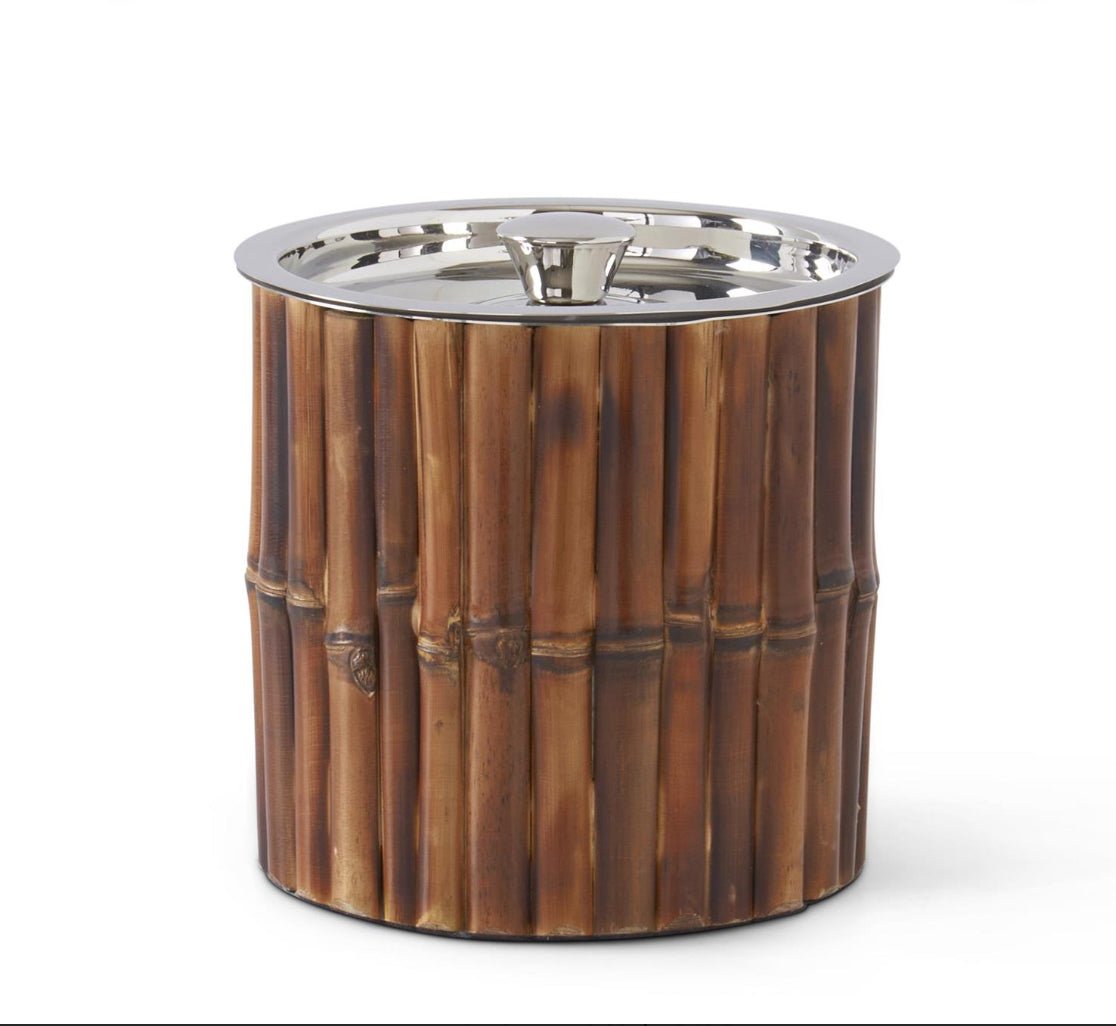 Metal and Bamboo Ice Bucket - Chatsworth Boutique