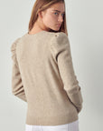 Puff Sleeve Sweater Taupe