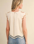 Cream Cut-Out Blouse