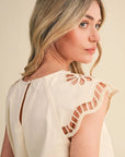 Cream Cut-Out Blouse