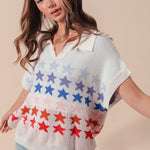 Multi Star Summer Sweater - Chatsworth Boutique