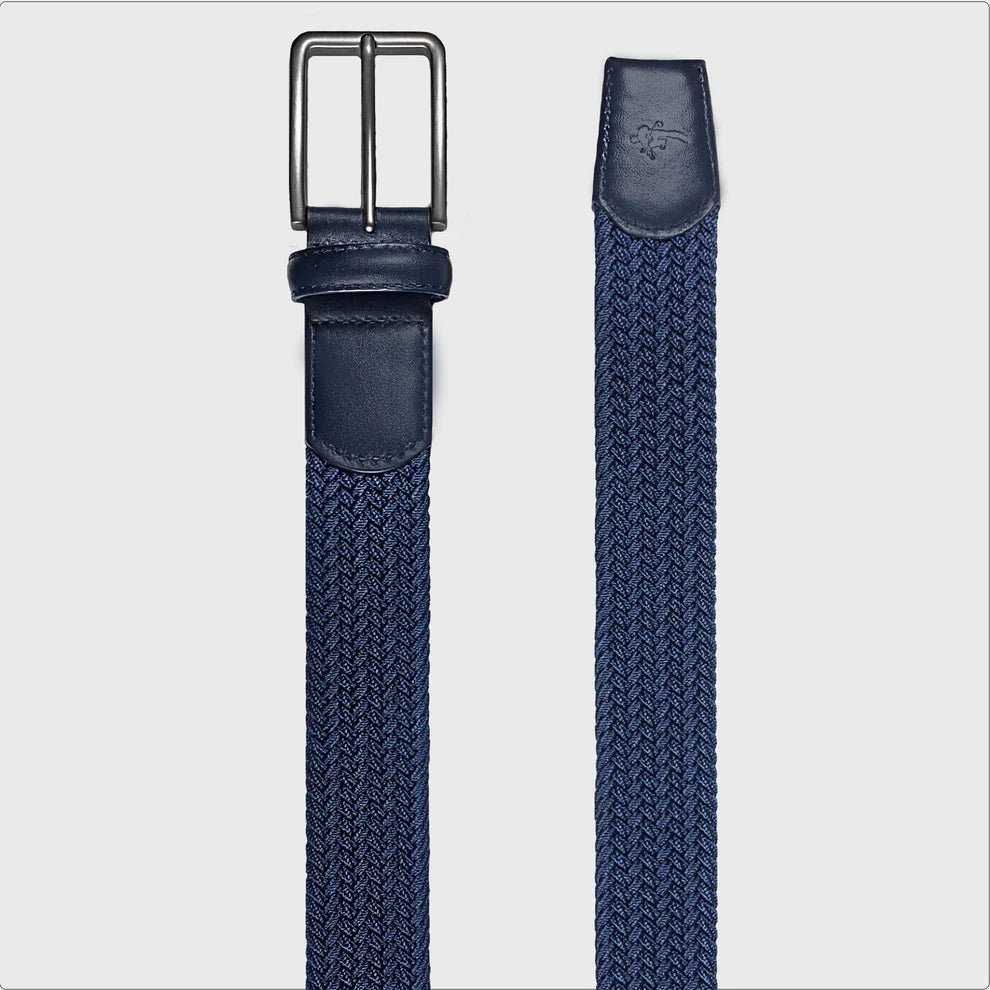 Navy Woven Belt - Chatsworth Boutique