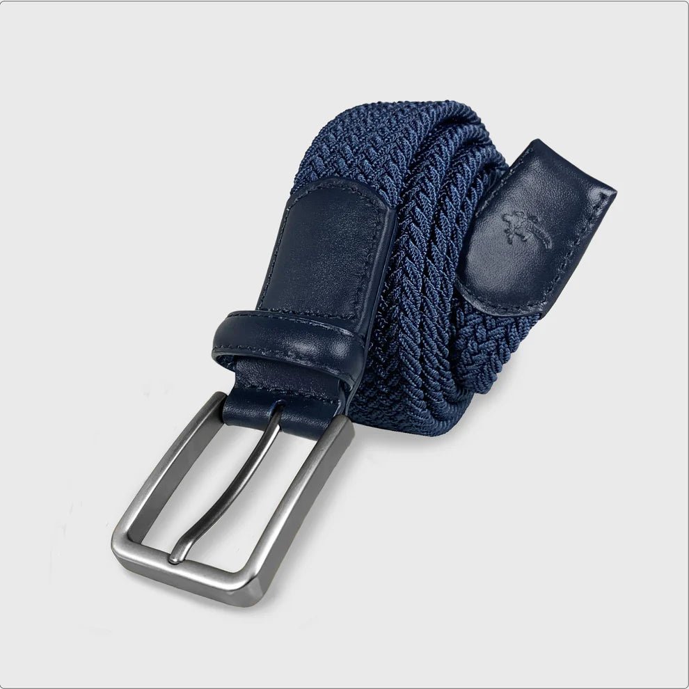 Navy Woven Belt - Chatsworth Boutique