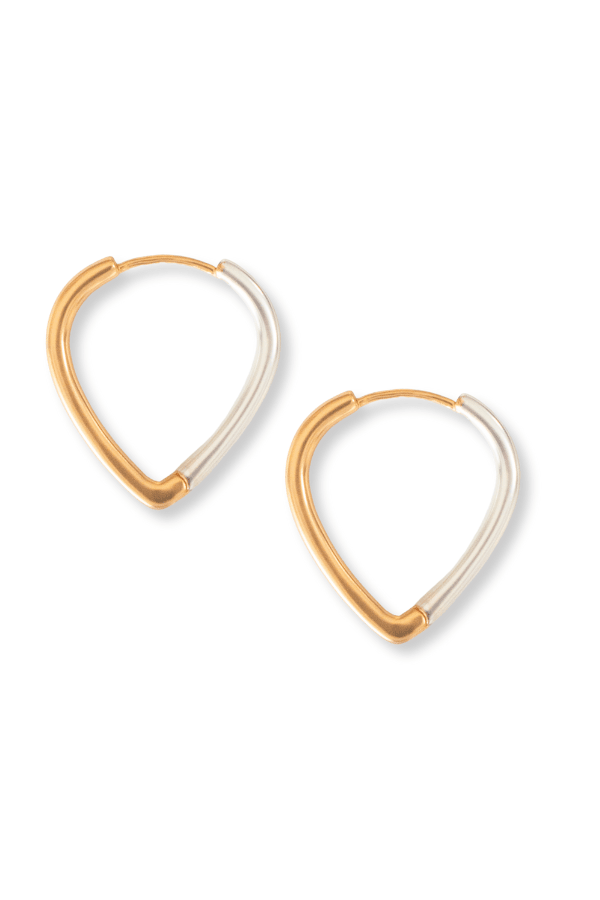 Nora Two - Tone Hoops - Chatsworth Boutique