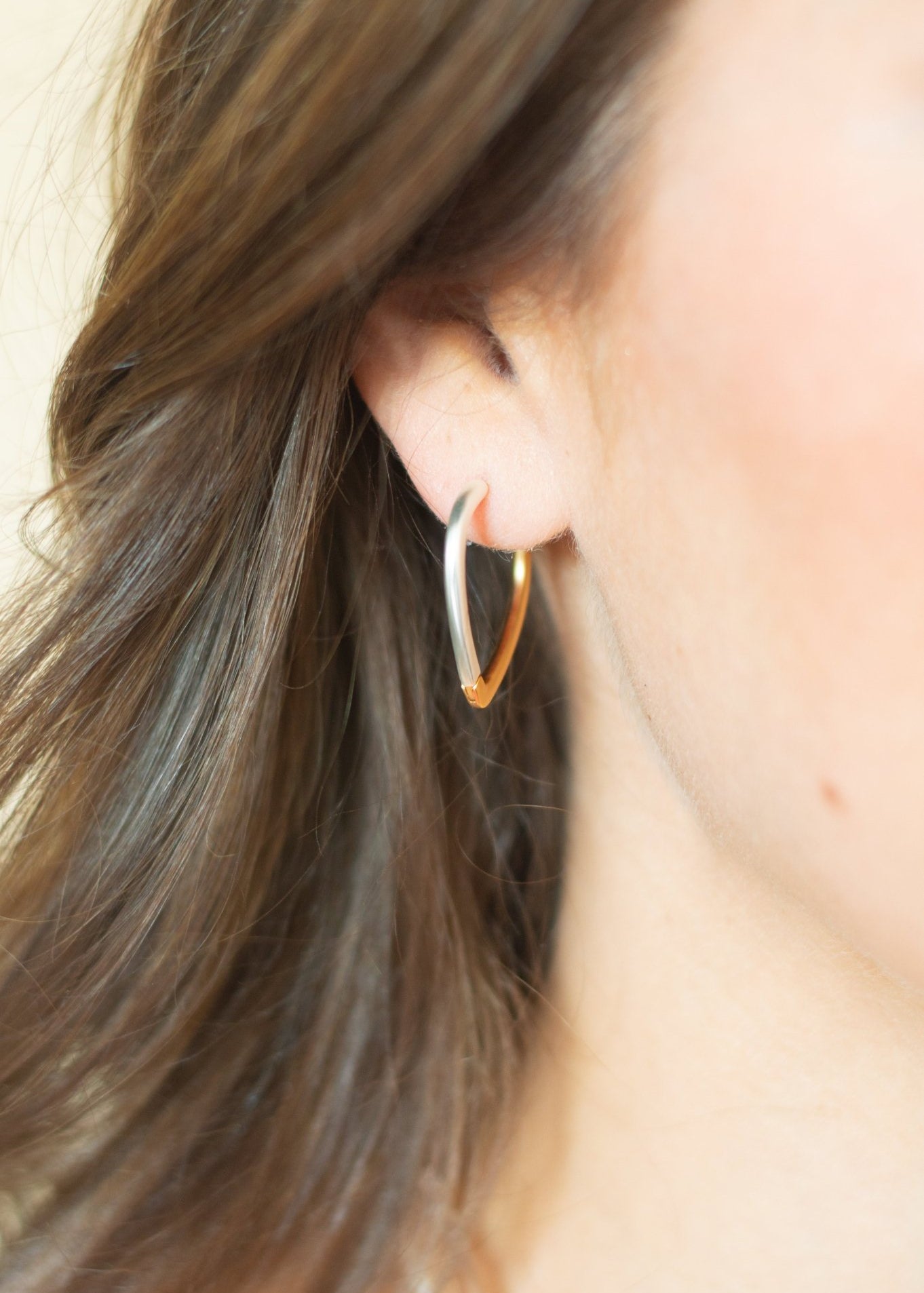 Nora Two - Tone Hoops - Chatsworth Boutique