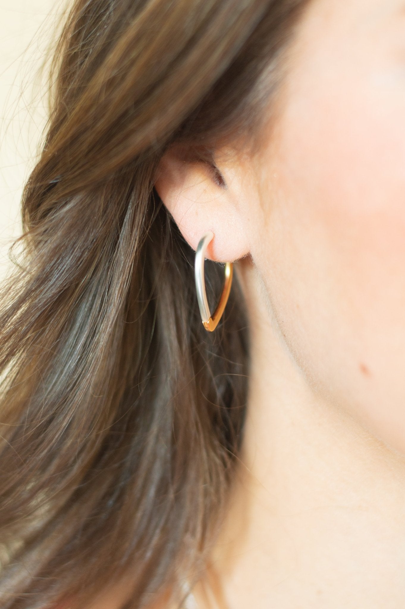 Nora Two - Tone Hoops - Chatsworth Boutique