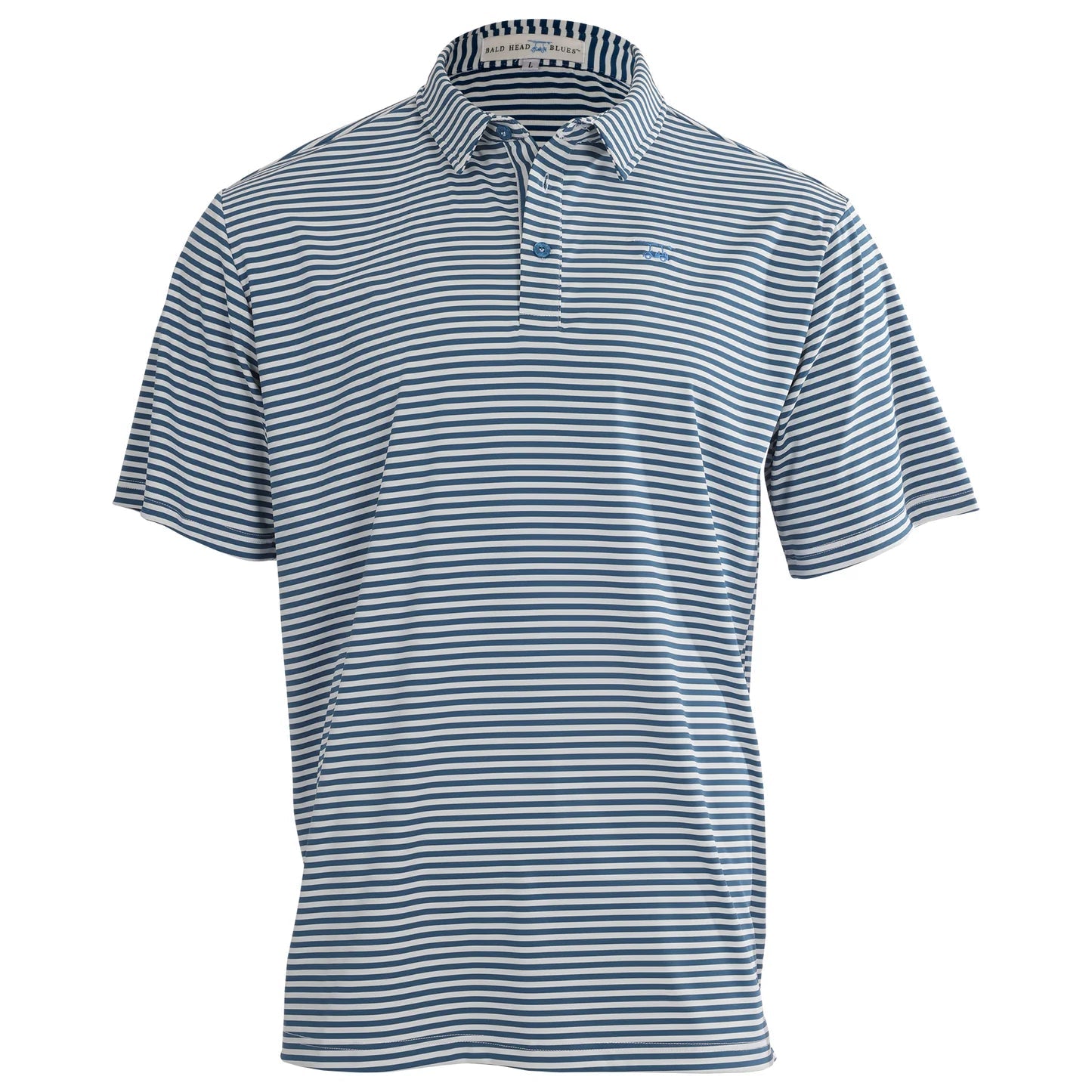Ocean Depths/White Polo - Chatsworth Boutique