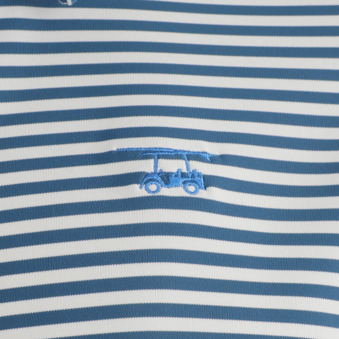 Ocean Depths/White Polo - Chatsworth Boutique