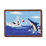 offshore fishing Embroidered Card Wallet - Chatsworth Boutique